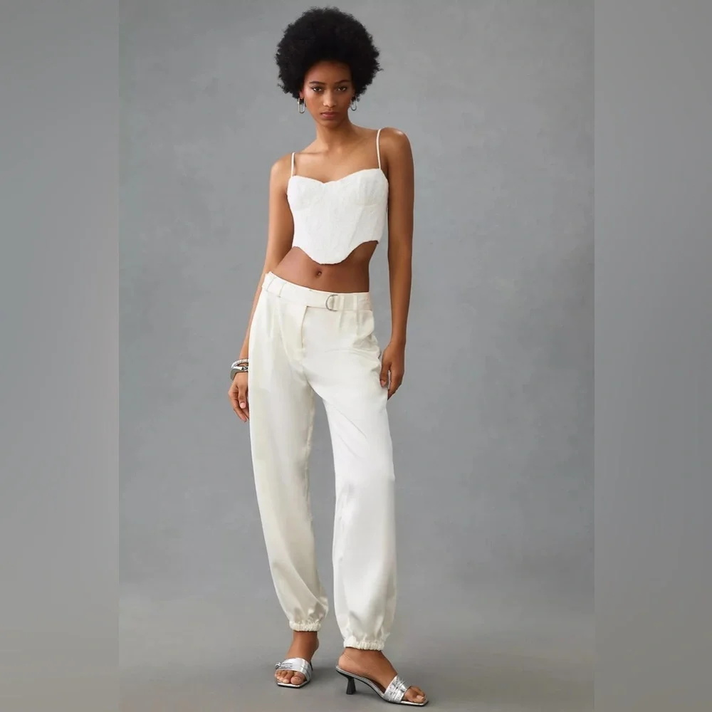 Anthropology Ivory Maeve Parachute Pants - Picture 2 of 6